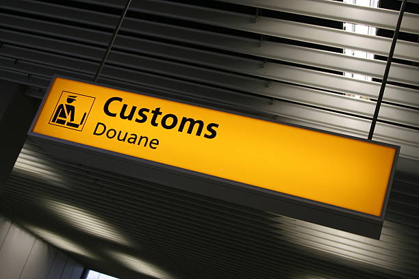 istock Airport sign - Customs 172181438