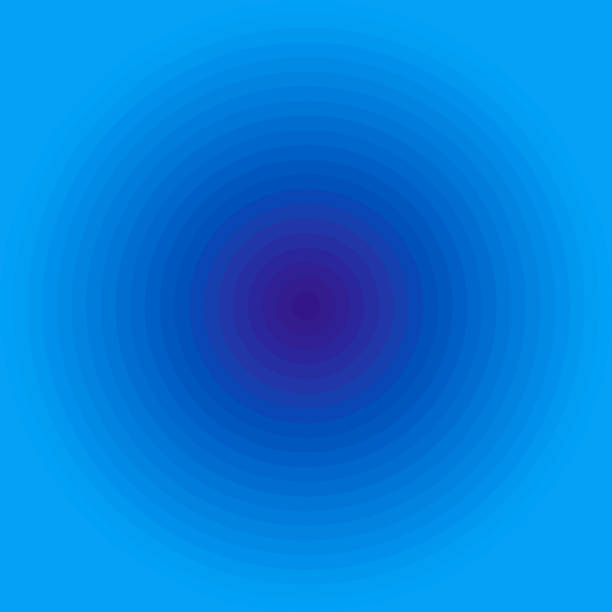 illustrazioni stock, clip art, cartoni animati e icone di tendenza di luminoso scuro profondo e azzurro viola viola spettro di colori cerchi sfumati concentrici forme sfondo immagine minima astratto cerchio geometrico linee o strisce texture su sfondo elemento di design quadrato - ethereal