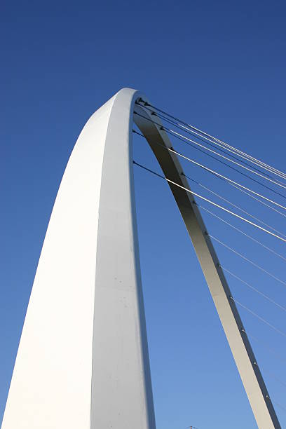 Gateshead Millenium Bridge Arch stock photo