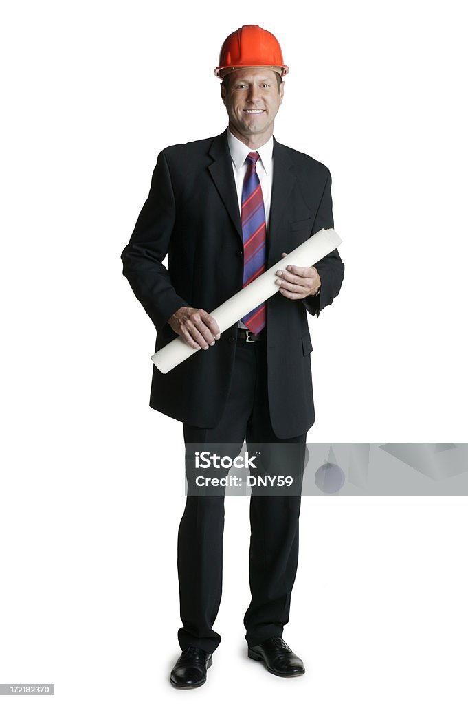 Architect An architect or businessman holding blueprints.For more businessman photos click: Adult Stock Photo