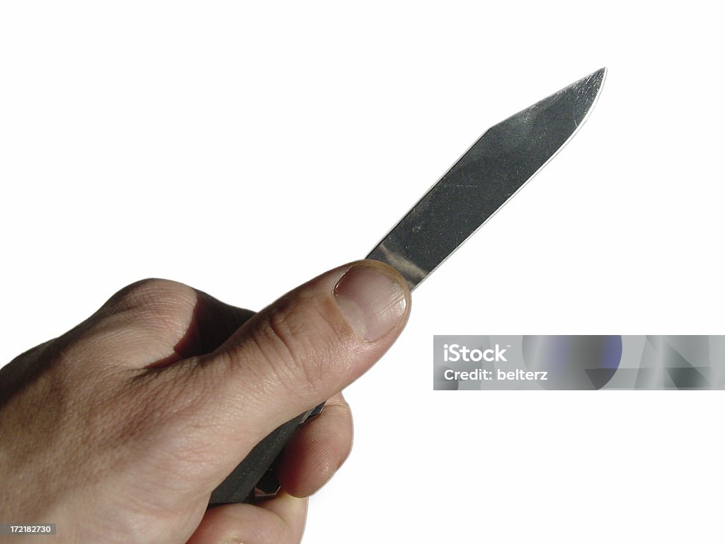 knifed (изолированный - Стоковые фото Агрессия роялти-фри