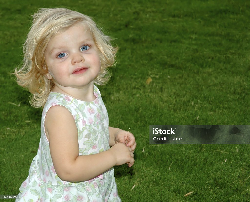 Garota de olhos azuis - Foto de stock de 12-17 meses royalty-free