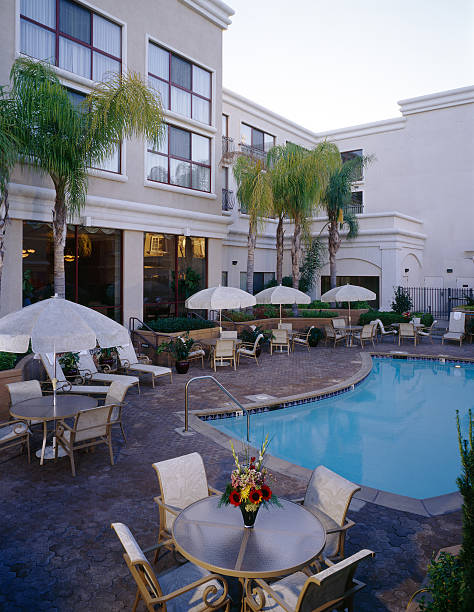 Hotel Swimming Pool stock photo