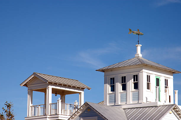 beach house cupola rooftop stock photo