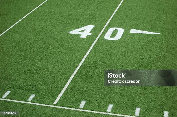 Footballfeld Stockfoto und mehr Bilder von Amerikanischer Football - Amerikanischer Football, Football-Feld, Forty Yard Line