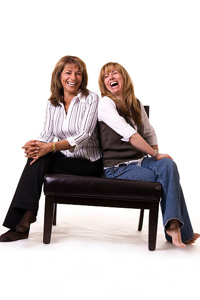 Happy Sitting Women