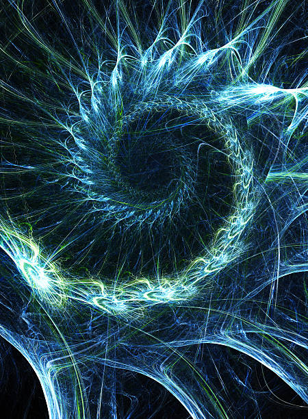 motivo astratto ricciolo - fractal abstract science energy foto e immagini stock