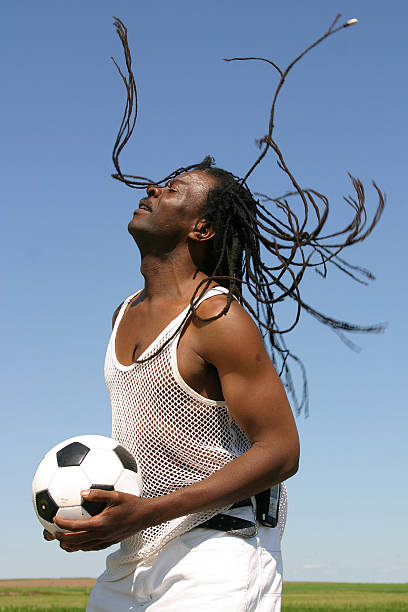 istock Man with a soccer ball (profile) III 172184206