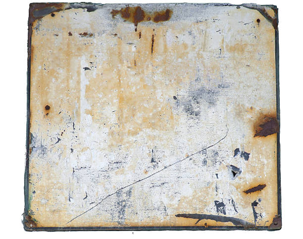 rusty viejo señal - rusty metal textured rust fotografías e imágenes de stock