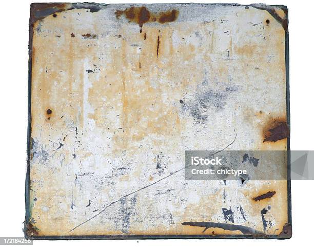 Rusty Old Sign Stock Photo - Download Image Now - Sign, Rusty, Metal