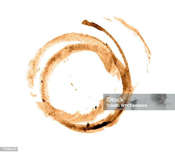 Double Coffee Stain Stock Photo - Download Image Now - Abstract, Backgrounds, Blob