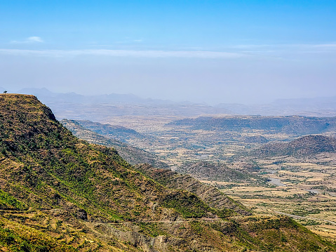 Beautiful mountain view landscape in Ethiopia