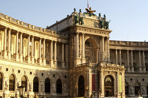 Hofburg Palace in Vienna Austria Public Speaking Platform of Hofburg Palace in Vienna Austria heldenplatz stock pictures, royalty-free photos & images