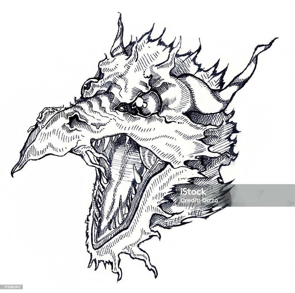Art-Dragon1 - Illustration de Horizontal libre de droits