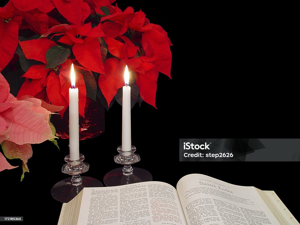 Natale Scripture - Foto stock royalty-free di Candela - Attrezzatura per illuminazione