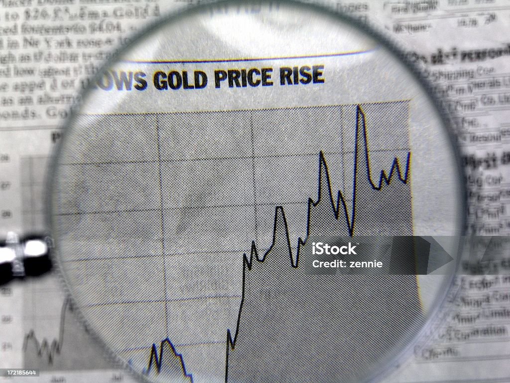Tabelle auf Rise Of Gold - Lizenzfrei Börse Stock-Foto