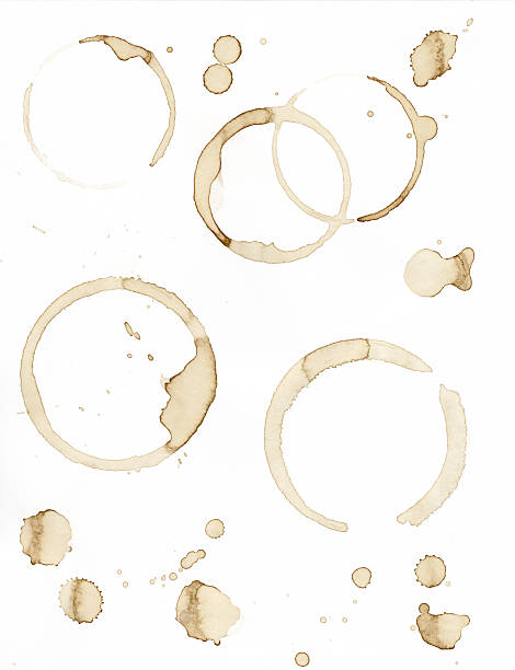 istock Paper with Coffee Ring Stains and Coffee Spills 172185760