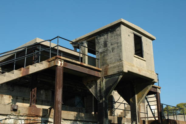 Abandoned concrete military building