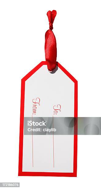 Tarjeta De Regalo Con Cinta Roja Y Ruta Foto de stock y más banco de imágenes de Tarjeta de regalo - Tarjeta de regalo, Día de San Valentín - Festivo, Cinta