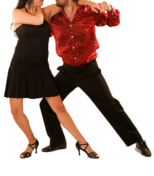 istock Couple in dancing attire performing a tango movement 172186408
