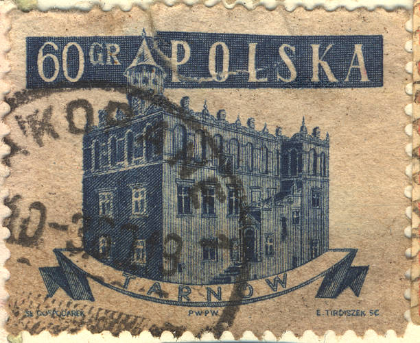 Stamps-Polska 60 stock photo