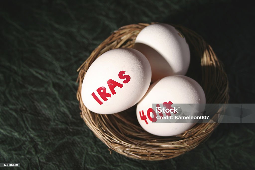 Financial nest egg (expressão inglesa - Royalty-free 401k - Palavra inglesa Foto de stock