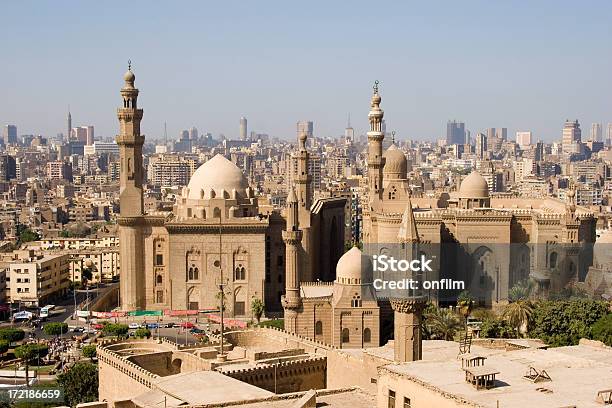 밸리미나 스카이라인 이집트 대학교에 대한 스톡 사진 및 기타 이미지 - 대학교, 카이로, 알 아즈할 사원