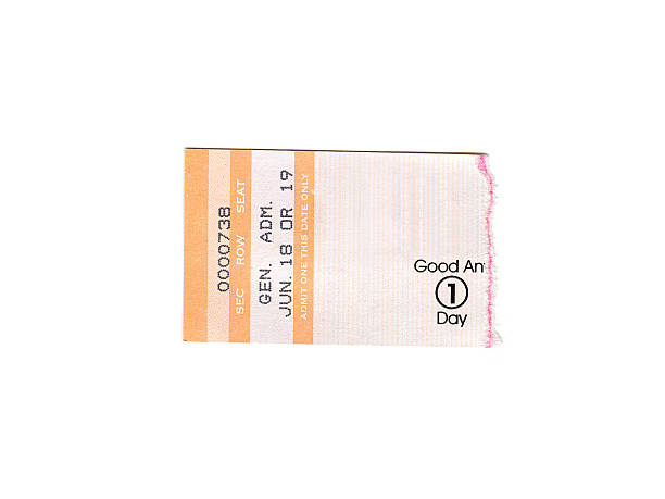 Event Ticket Stub stock photo