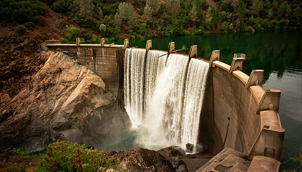 istock River dam with waterfalls and forests 172186874