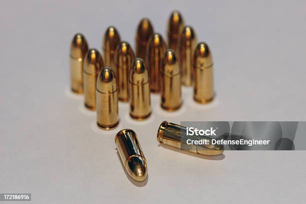 Some 9 Mm Bullets Stock Photo - Download Image Now - Millimeter, Number 9, Ammunition