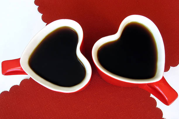 Heart mugs stock photo