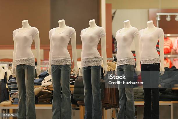 Feminine Clothings Inside A Store Stock Photo - Download Image Now - Acid Washed, Adult, Awe