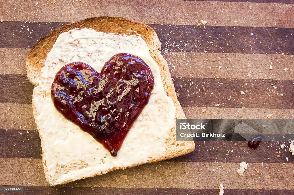 Serce na tosty - Zbiór zdjęć royalty-free (Dżem)