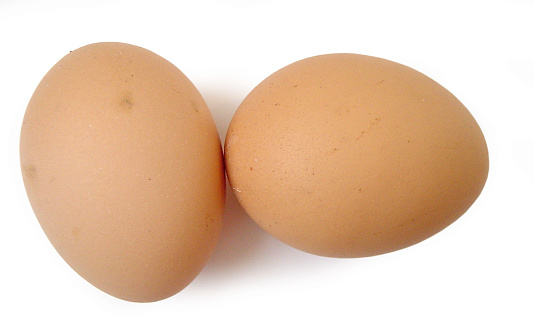 two eggs with clipping path