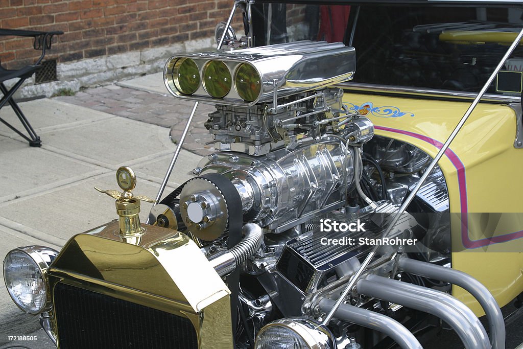 Auto voiture-Hot Rod avec moteur Souffleur - Photo de Chaleur libre de droits