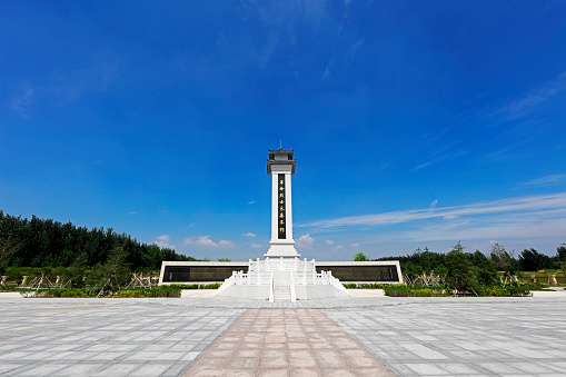 Luannan County - August 31, 2018: monument to revolutionary martyrs, Luannan County, Hebei Province, China