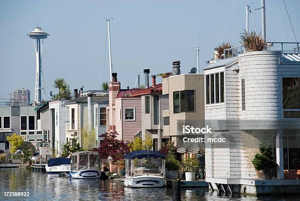 Foto de Seattle De Barcos e mais fotos de stock de Seattle - Seattle, Casa flutuante, Lago Union