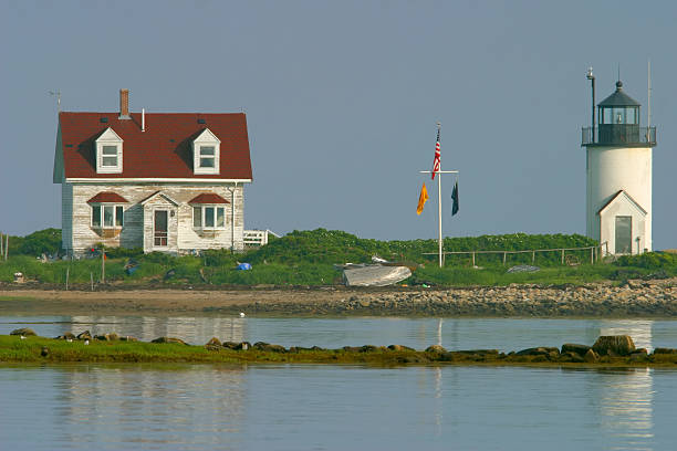 Goat Island Lighthouse stock photo