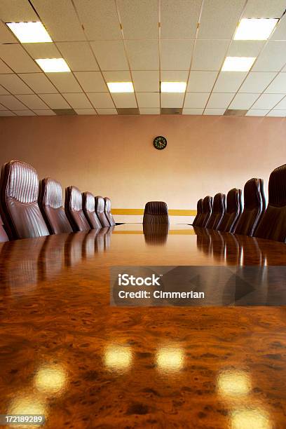 At The Meeting Room Stock Photo - Download Image Now - Board Room, Conference Table, No People