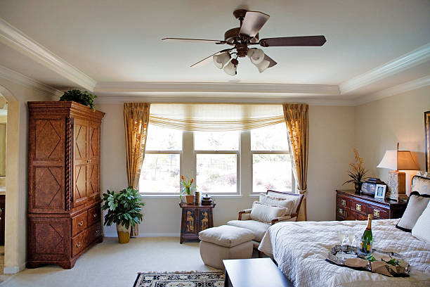 럭셔리 침실 밝은 창 - bedroom authority domestic room luxury 뉴스 사진 이미지