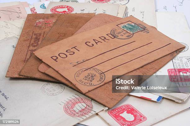 Old Letter And Leather Postcard Stock Photo - Download Image Now - 1900-1909, 1905, 1910-1919