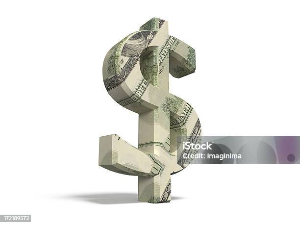 Dollar Sign With Clipping Path Stock Photo - Download Image Now - Dollar Sign, Three Dimensional, Business
