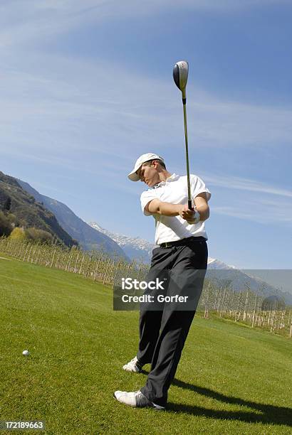 Golfaufnahme Stockfoto und mehr Bilder von Aktivitäten und Sport - Aktivitäten und Sport, Bewegung, Eine Person