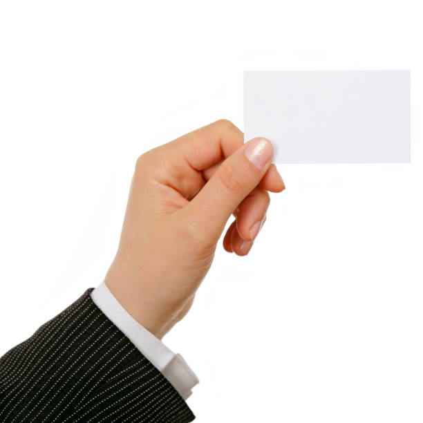 istock Blank business card in a hand 172189811