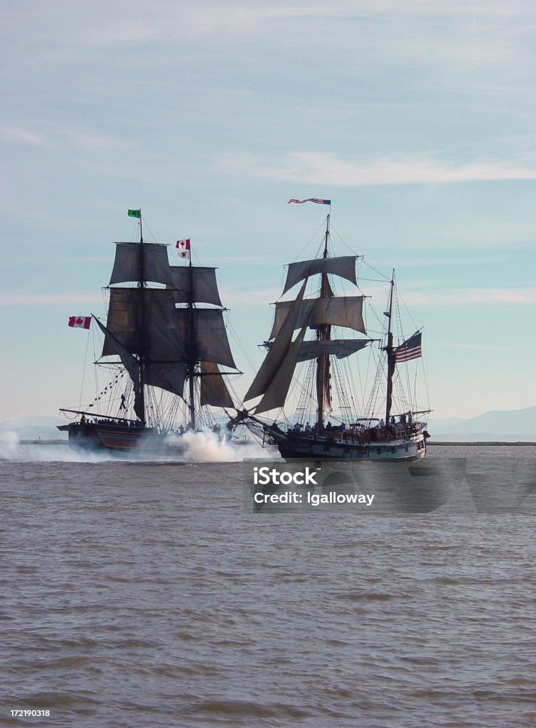 tallships in battaglia - Foto stock royalty-free di Goletta