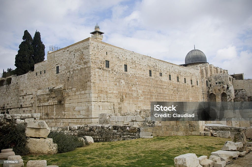 Muro del tempio a Gerusalemme - Foto stock royalty-free di Archeologia