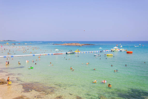 Panoramic view of Fig Tree Bay beach, Protaras, Cyprus