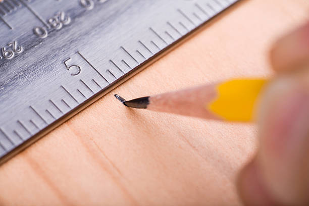 Measuring Close-Up stock photo