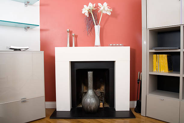 fireplace modern fireplace sooth stock pictures, royalty-free photos & images