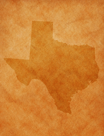 A simplified shape of the state of  Texas on a background.